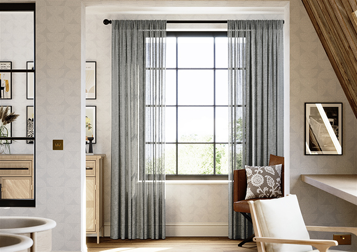 Kalahari Voile, Cool Grey - Made to Measure Curtains - Image 3